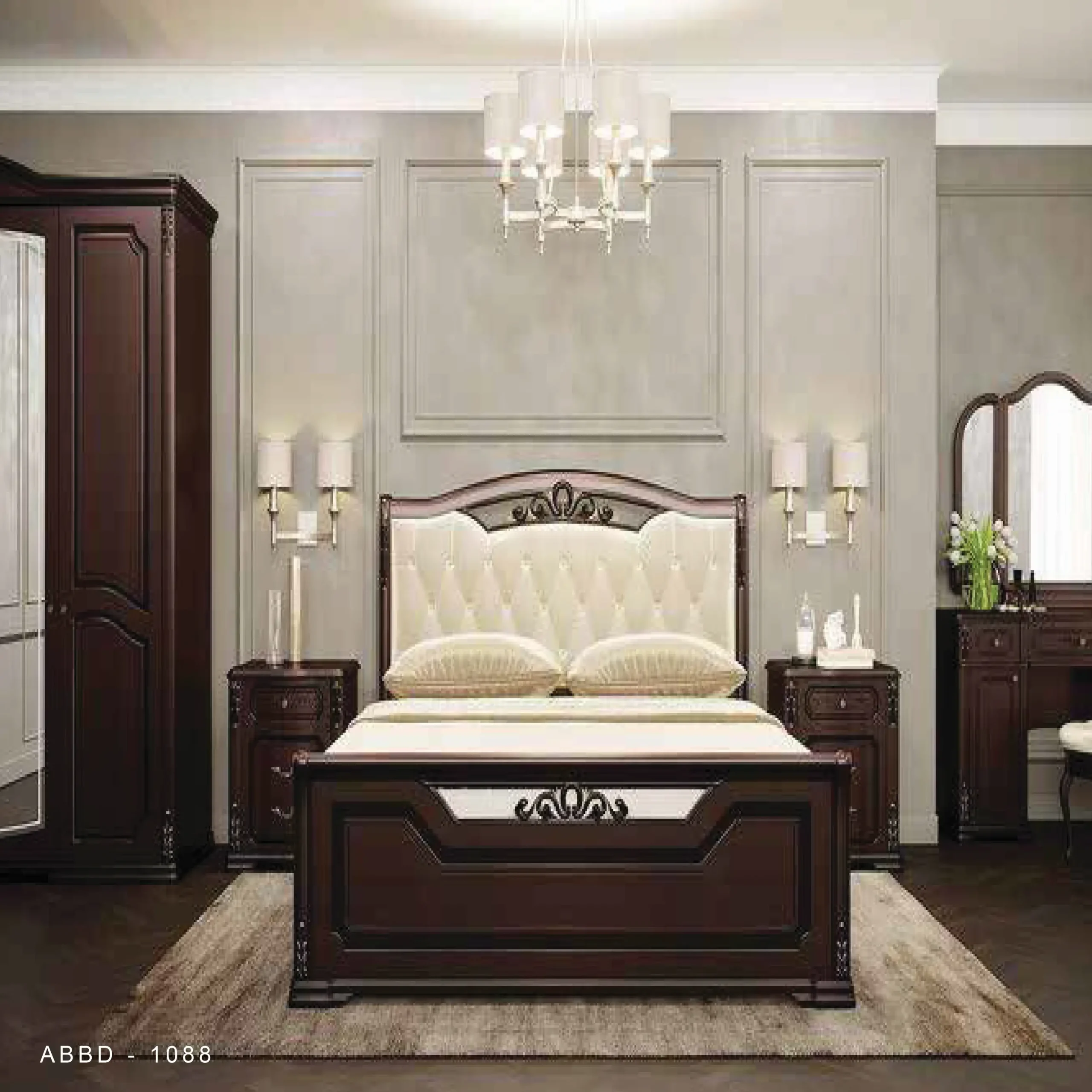 AliBaBa Classic Wooden Bed ABBD 1088 Image of AliBaBa Classic Wooden Bed