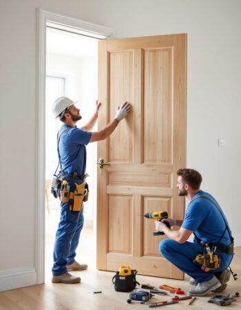 Image of Wooden Door Installation
