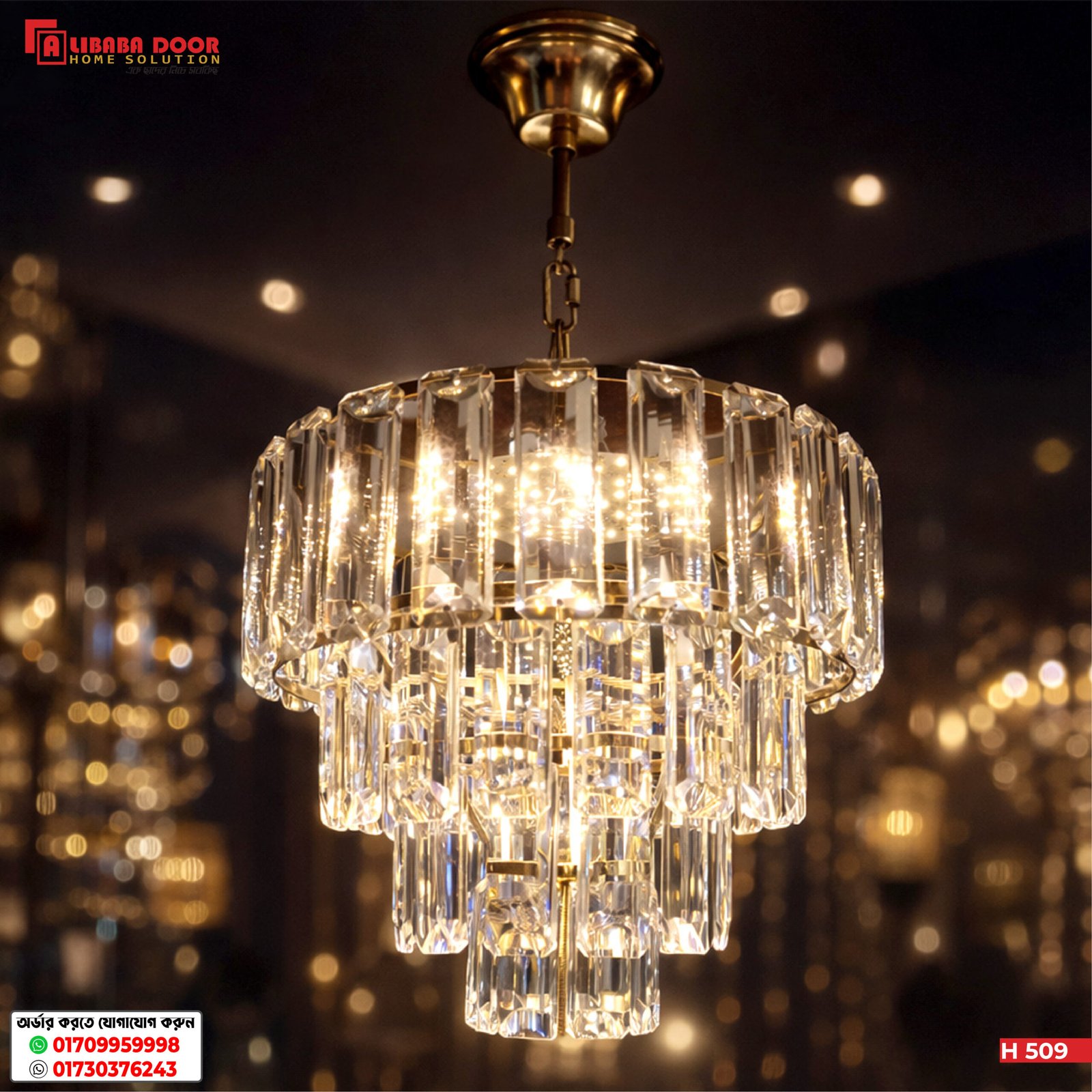 New Light-02 Alibaba Hanging Crystal Chandelier JHR 509 - Image 1