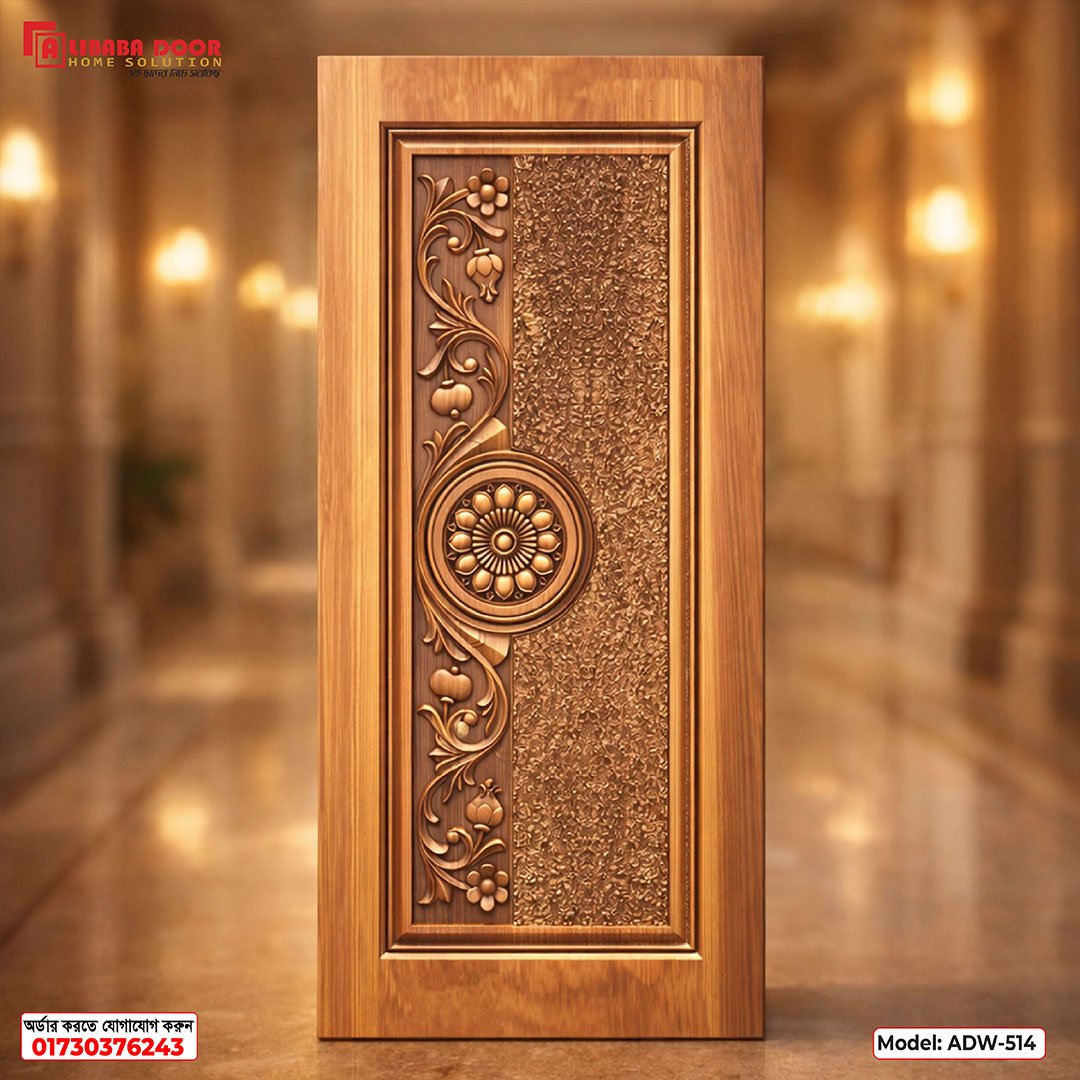 14 Premium Luxury Wooden Door ADW-514 | Burma Teak, Chittagong Teak & Mahogany - Image 1