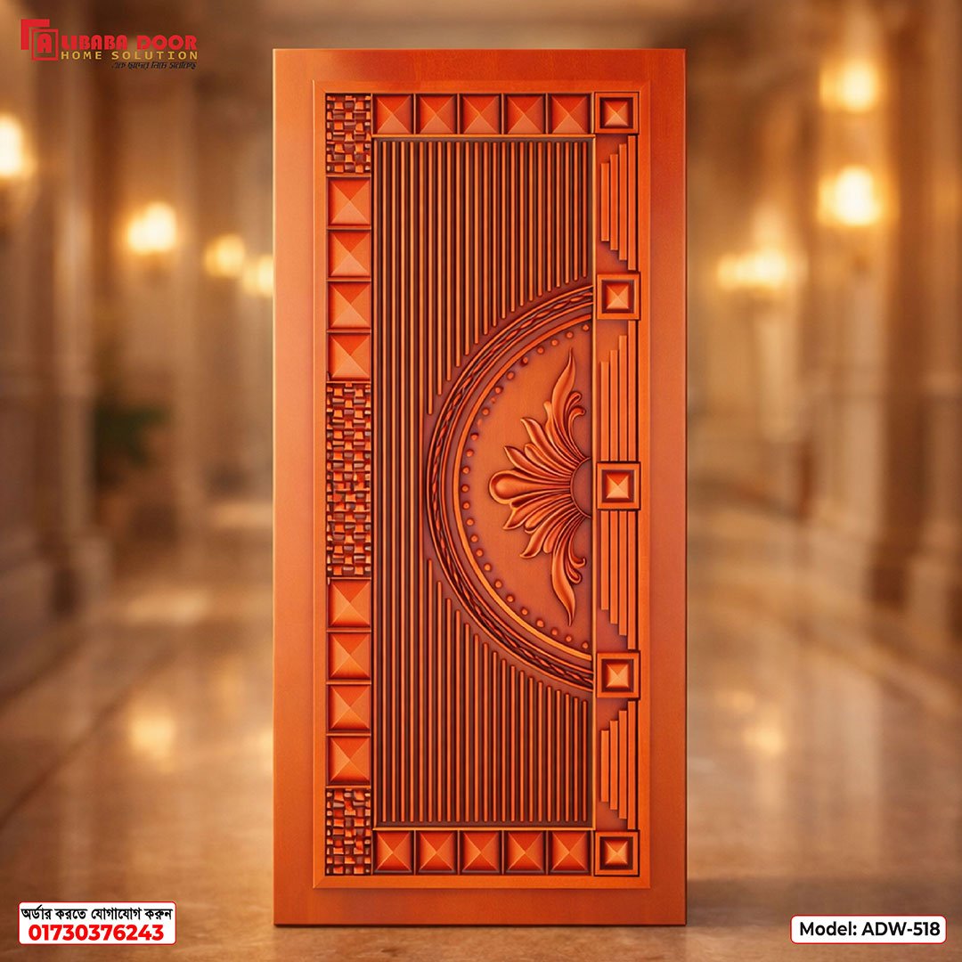 18 Premium Luxury Wooden Door ADW-518 | Burma Teak, Chittagong Teak & Mahogany - Image 1