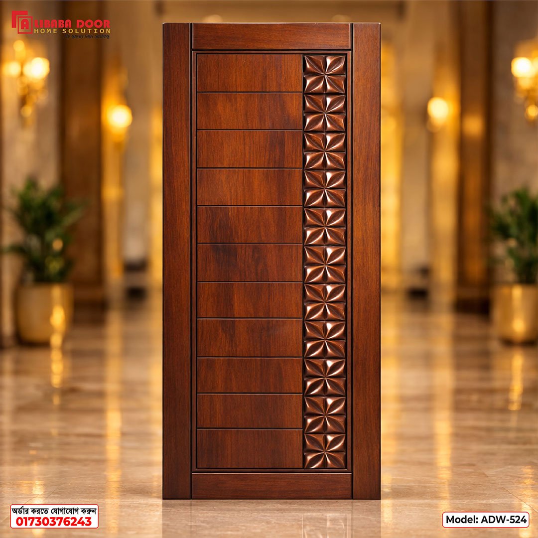 24 Premium Luxury Wooden Door ADW-524 | Burma Teak, Chittagong Teak & Mahogany - Image 1