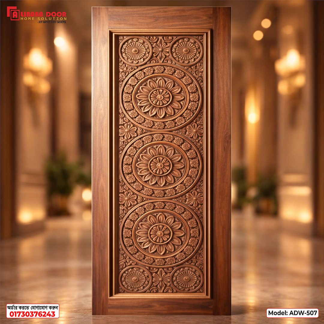 7 Premium Luxury Wooden Door ADW-507 | Burma Teak, Chittagong Teak & Mahogany - Image 1