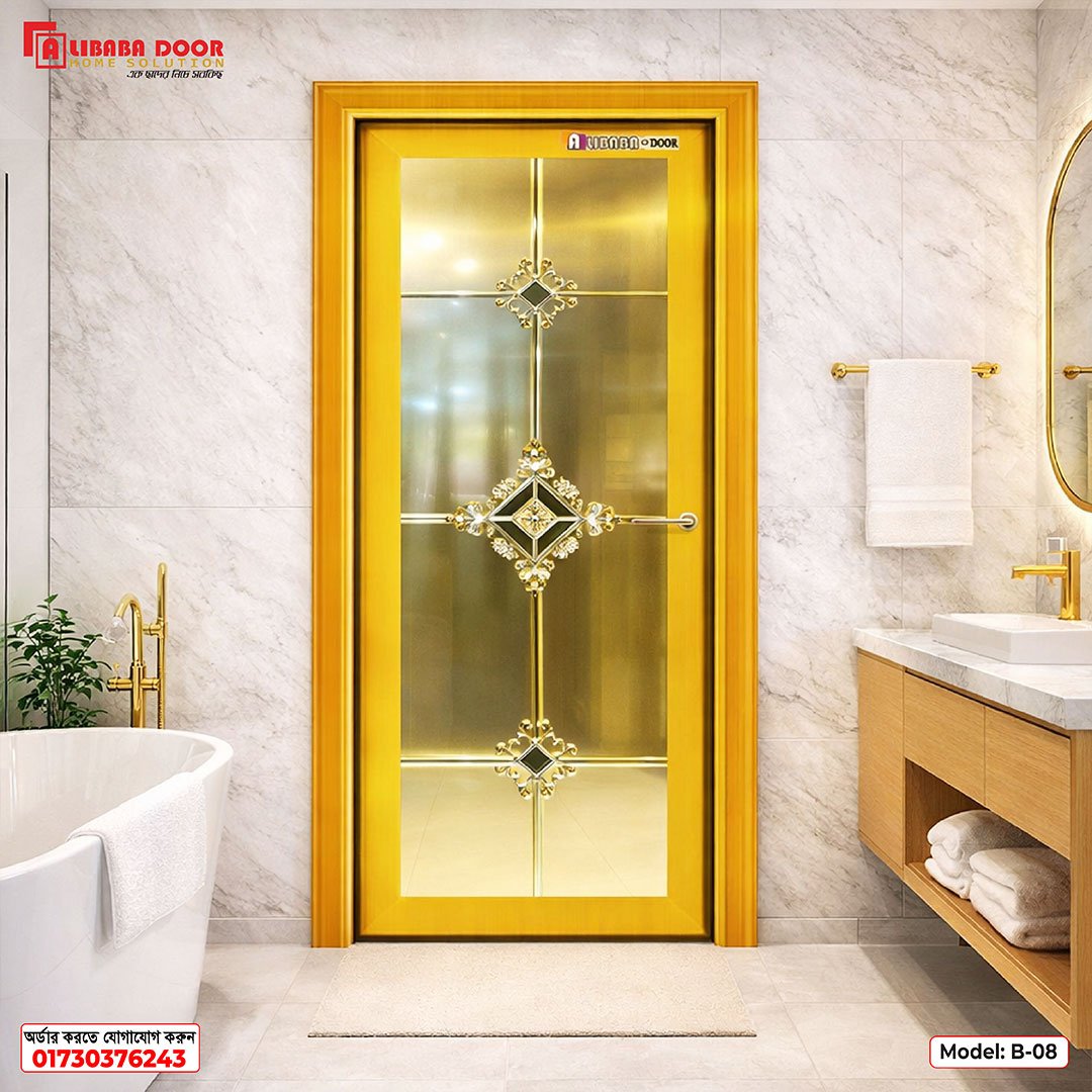 B-08 Stylish Design New Alibaba Aluminum Glass Door for Home & Office B-08 - Image 1