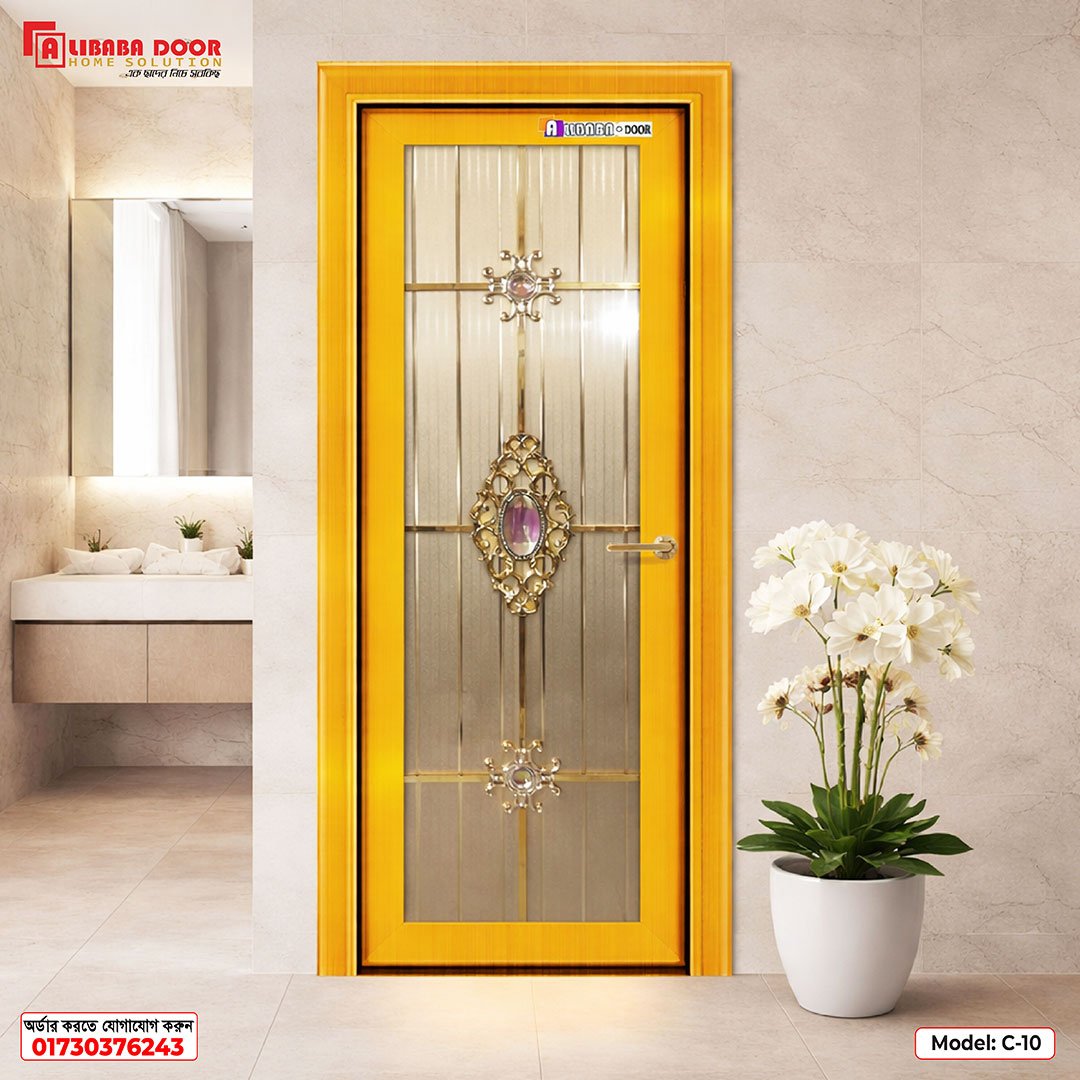 C-10 Stylish Design New Alibaba Aluminum Glass Door for Home & Office C-10 - Image 1