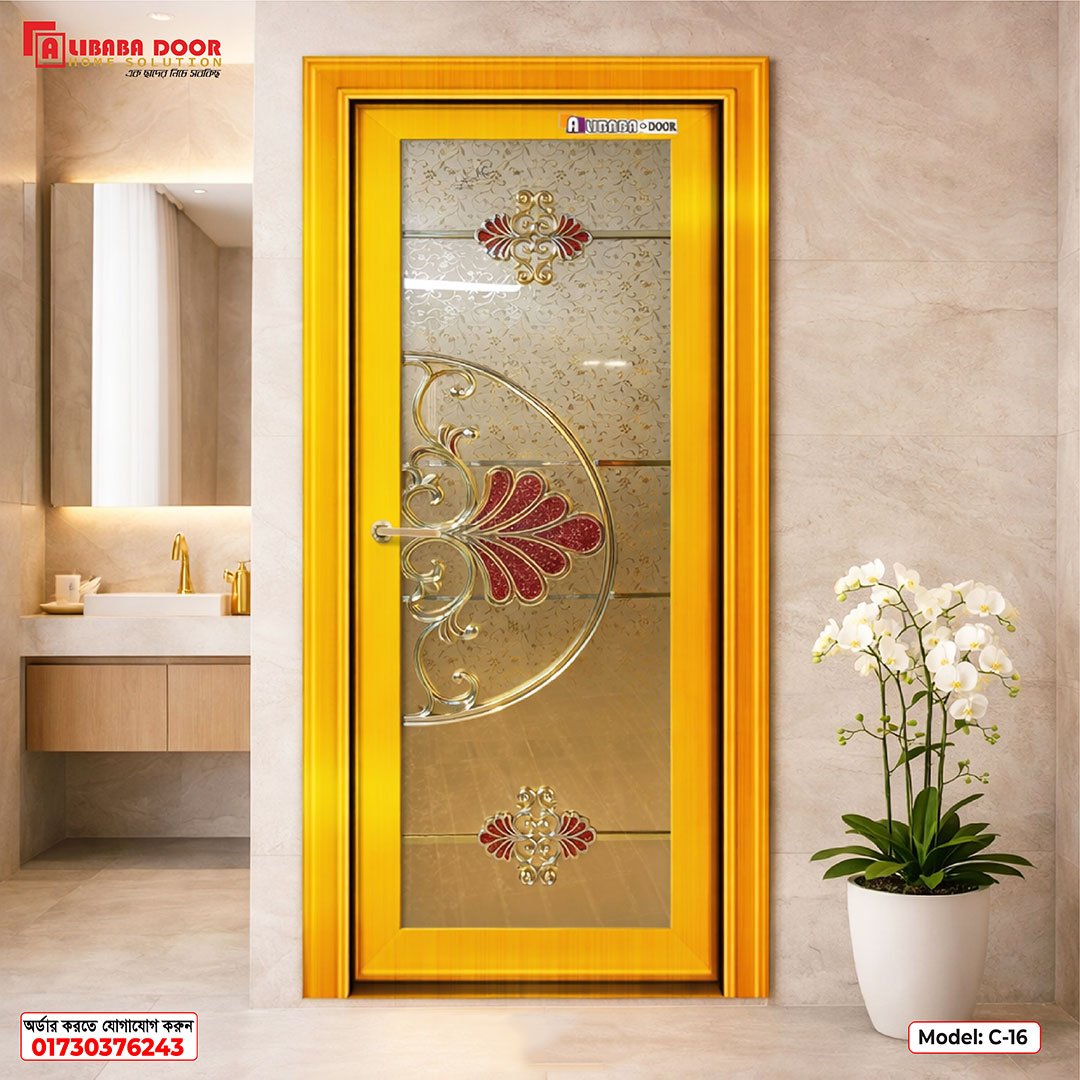 C-16 Stylish Design New Alibaba Aluminum Glass Door for Home & Office C-16 - Image 1