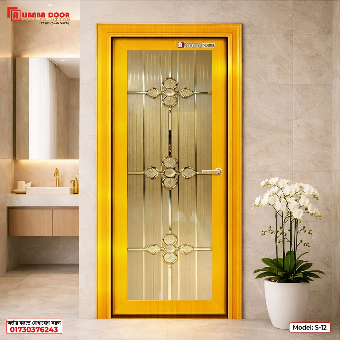 S-12 Stylish Design New Alibaba Aluminum Glass Door for Home & Office S-12 - Image 1