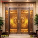 Metallic Bronze Color Security Door - Model: New Sun