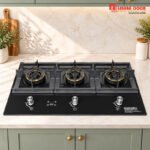 Alibaba 2 Burner Gas Stove Model 7323 with Dark Marble Pattern Top