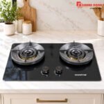 Alibaba 2 Burner Gas Stove – Model 538B5 | Premium Black Glass Built-in Gas Stove